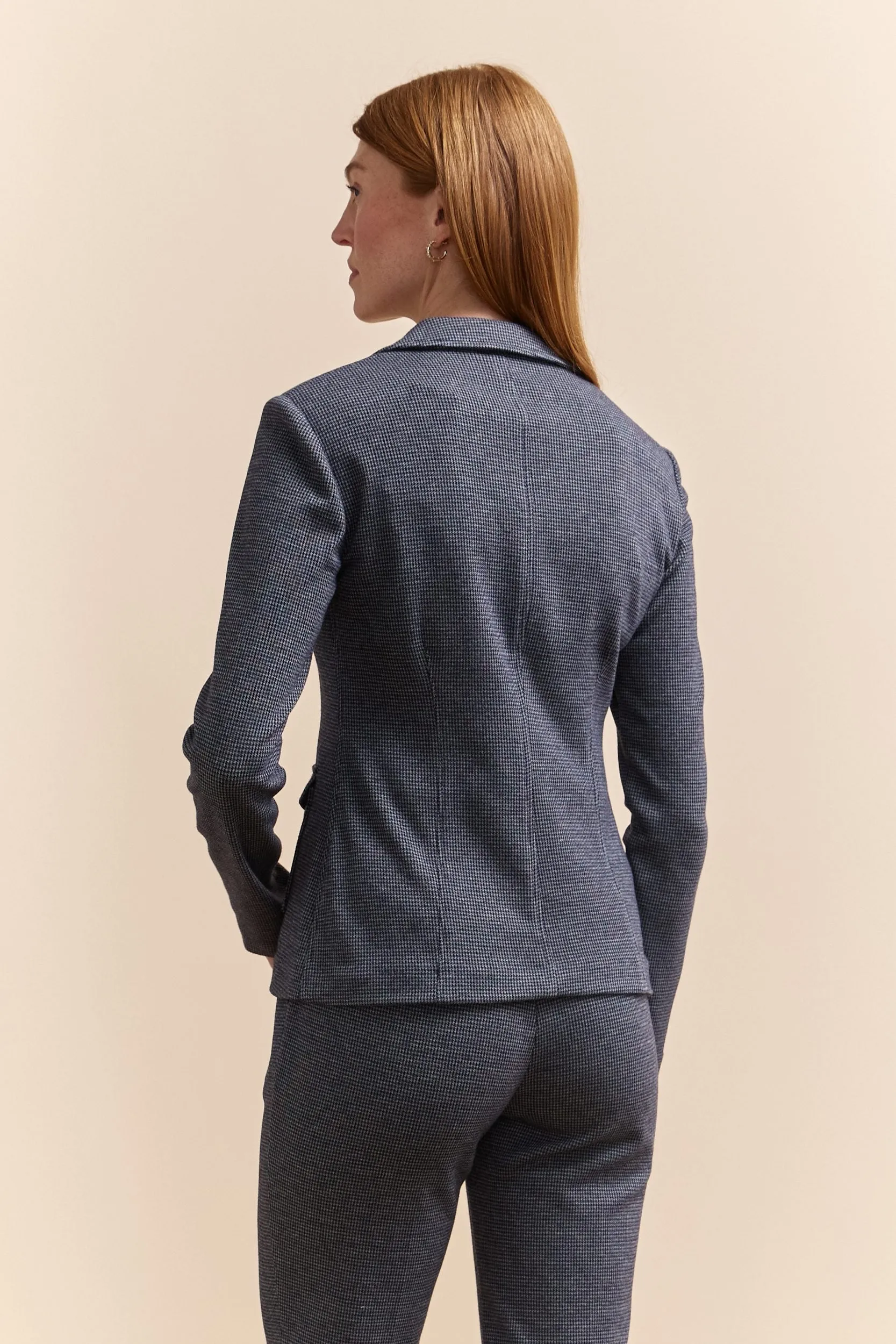 3 buttons jacquard blazer
