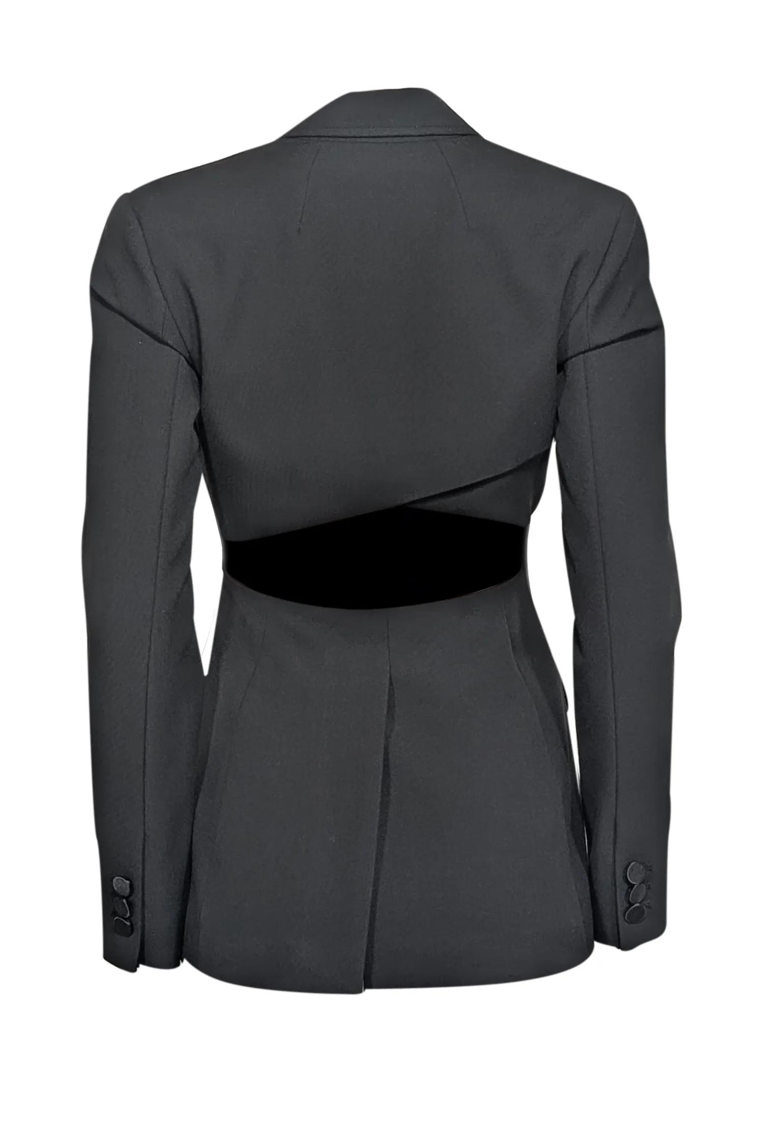 A.L.C. - Black Open Back Tailored Blazer Sz 2