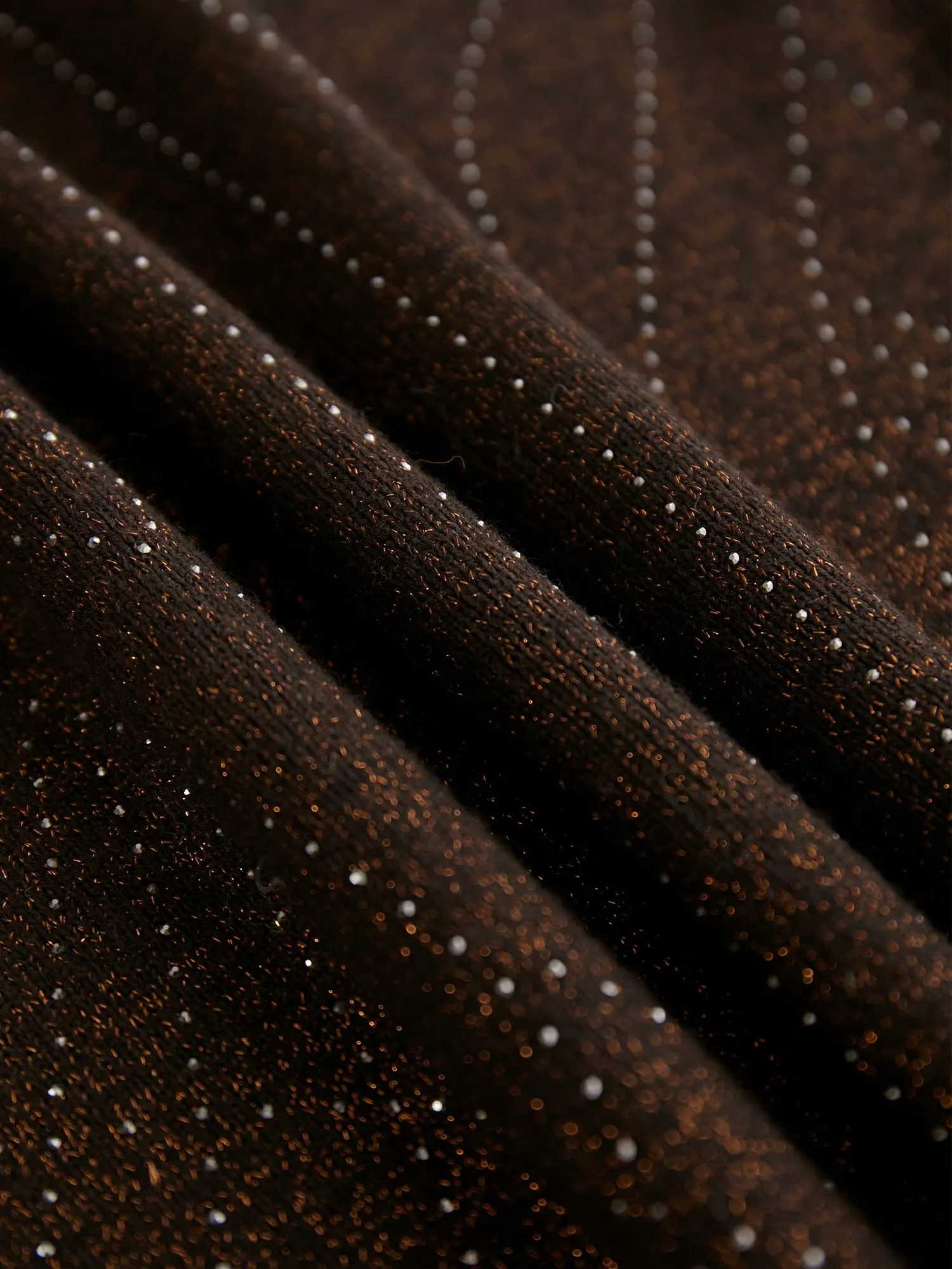 Amoretu Wool Round Neck Sleeveless Rhinestone Embellished Dress