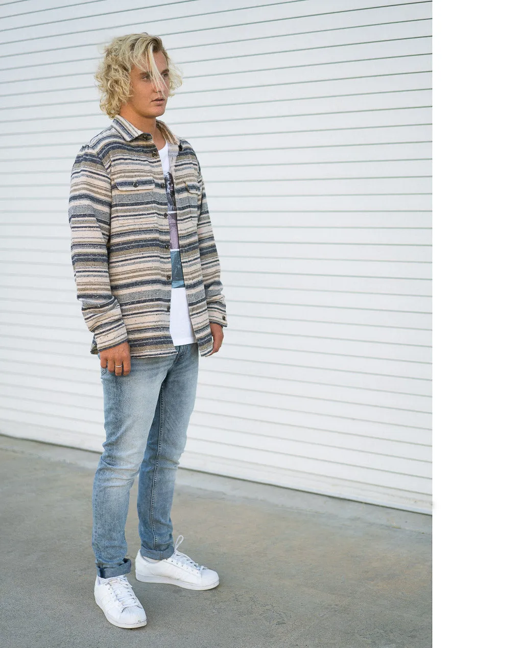 Astrneme Earth Grey Flap Pocket Flannel