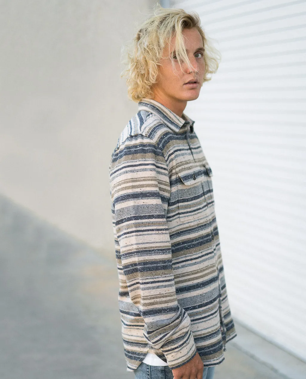 Astrneme Earth Grey Flap Pocket Flannel