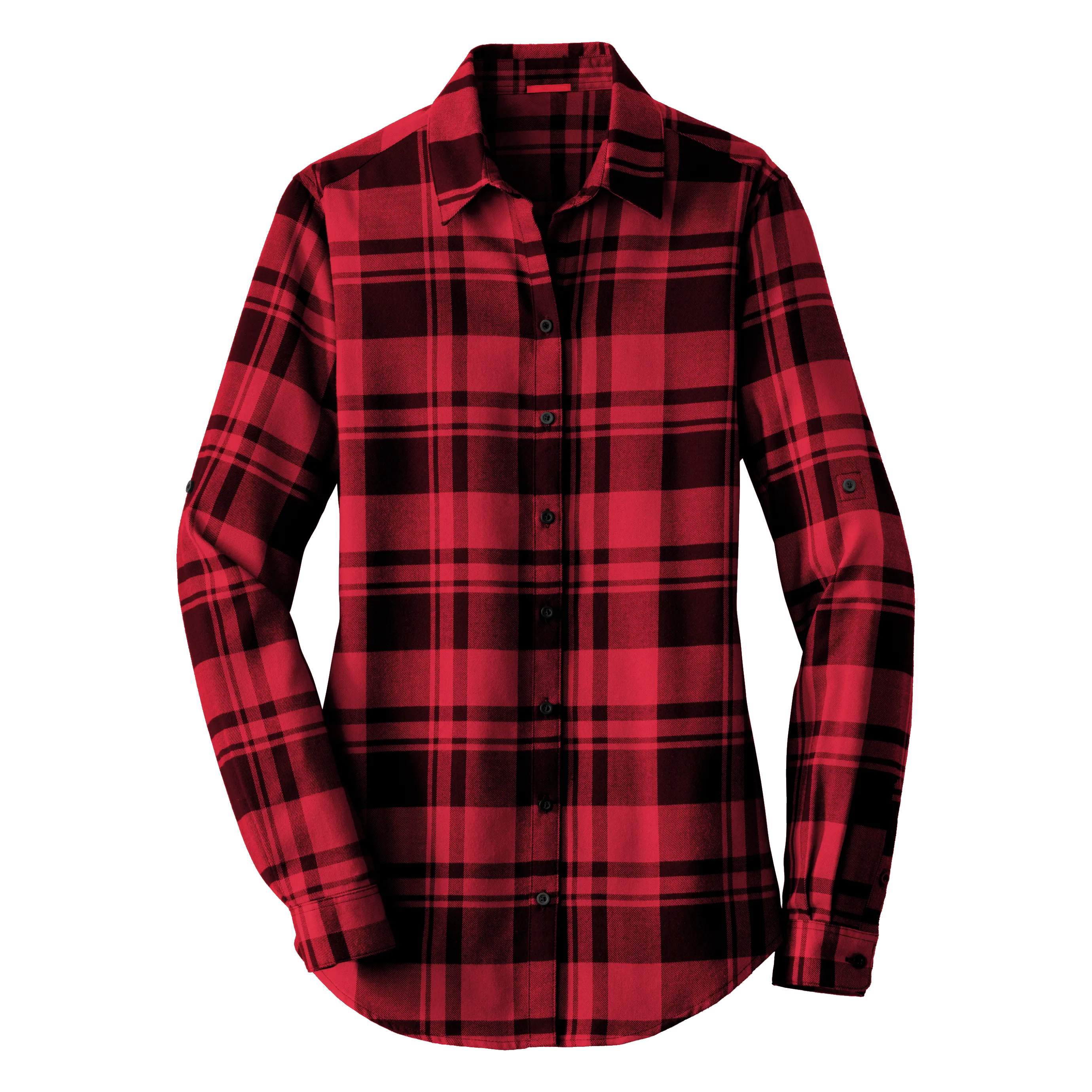 B1827W Ladies Plaid Flannel Tunic