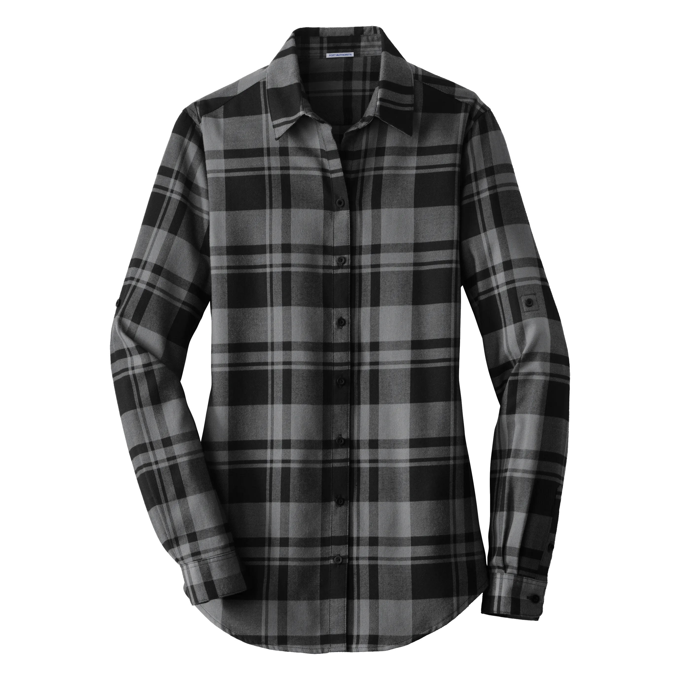 B1827W Ladies Plaid Flannel Tunic