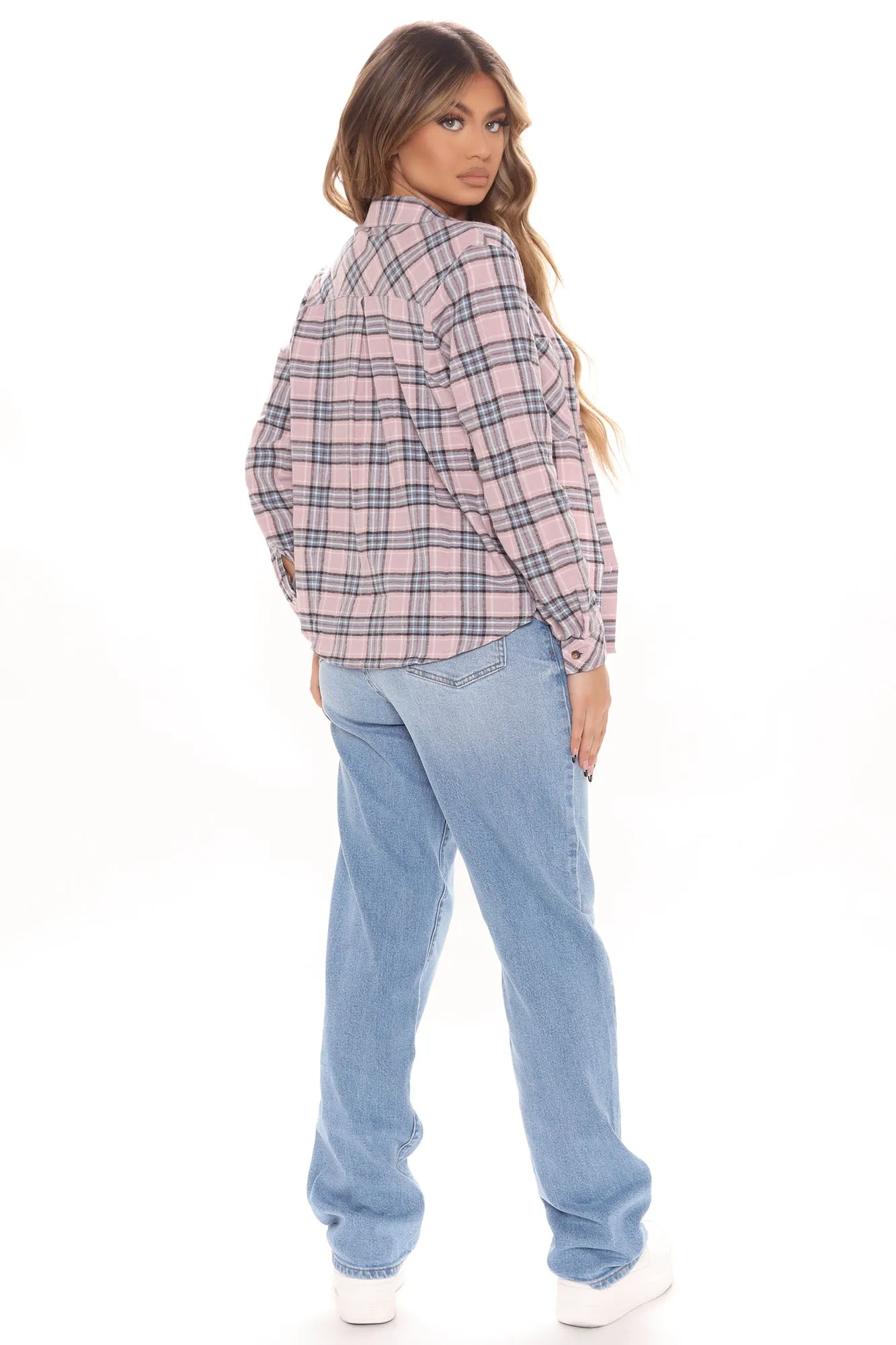 Back To The Weekend Plaid Top - Lavender/combo
