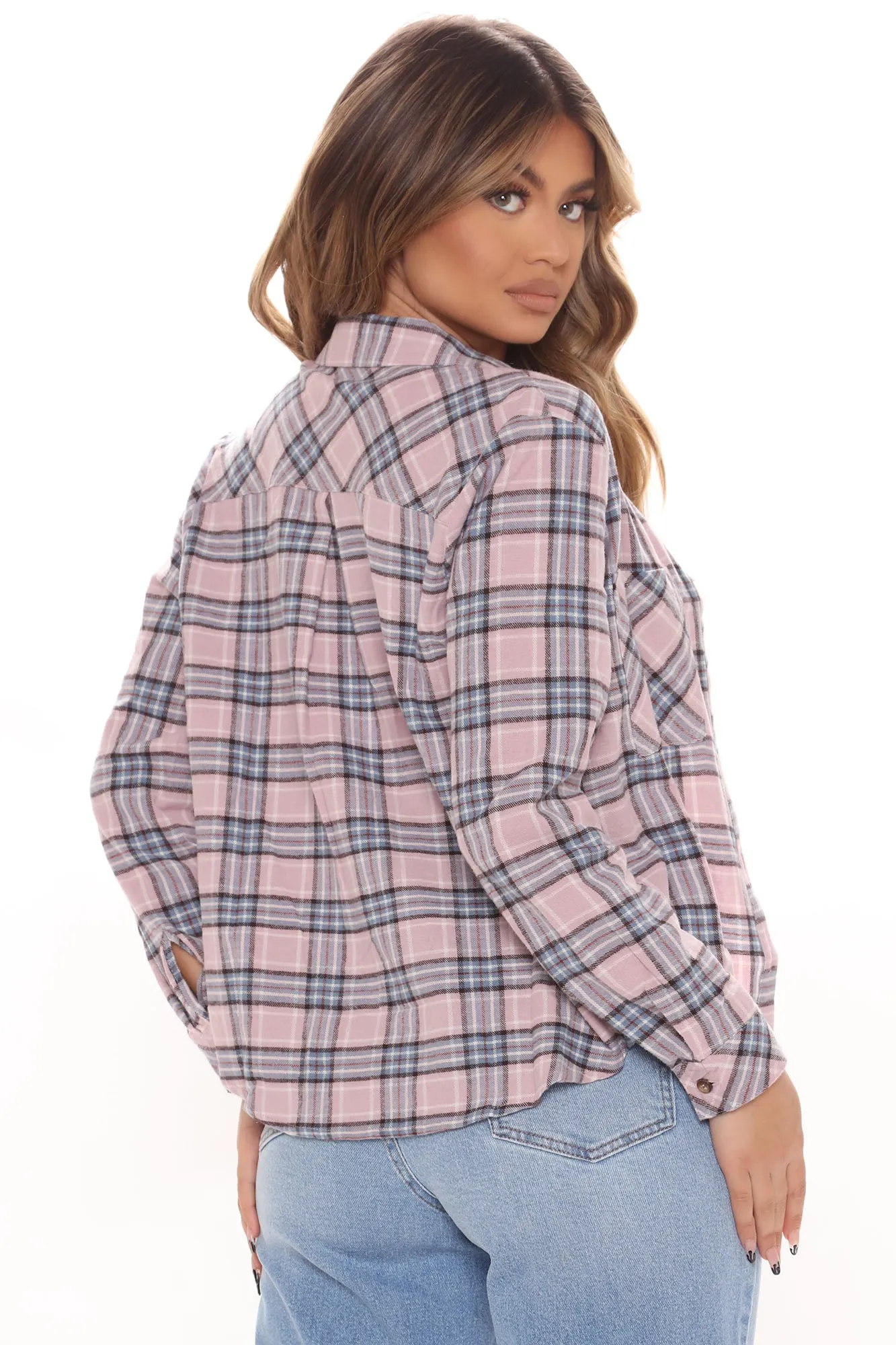 Back To The Weekend Plaid Top - Lavender/combo