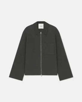 Belmer - Terry-Knit Cardigan - Graphite