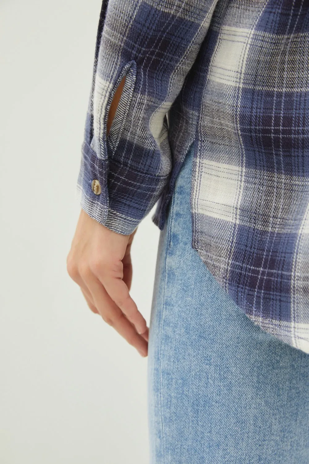 Blue Zone Planet |  Be Cool Plaid Flannel Button Down Shirt with Chest Pocket
