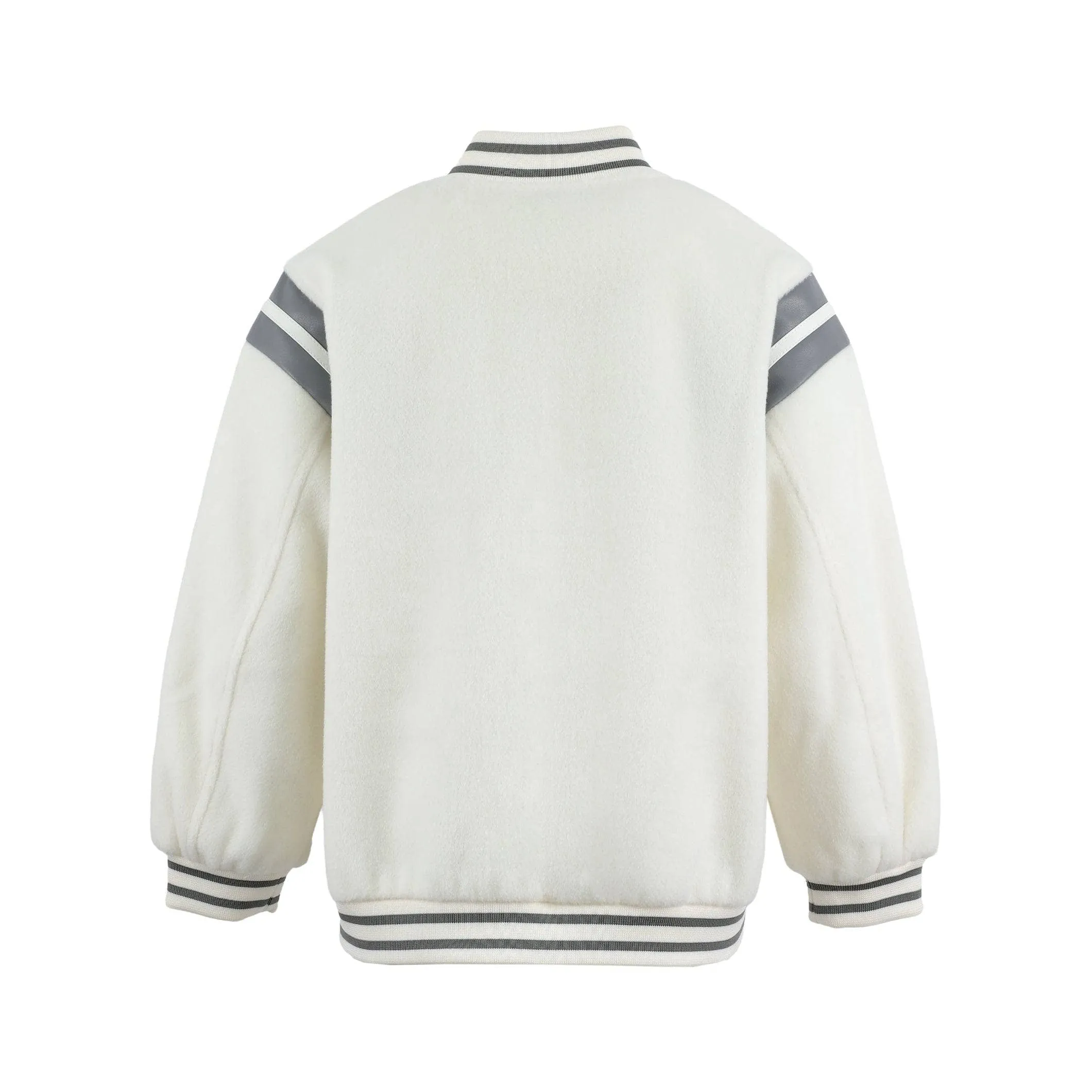 Cream Chicago Varsity Jacket