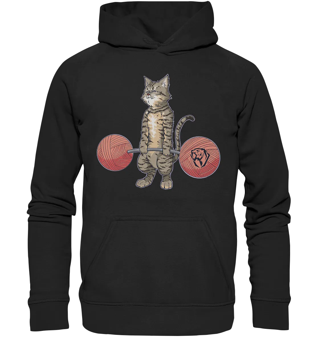 Deadlifting Tabby Cat Hoodie (EU)