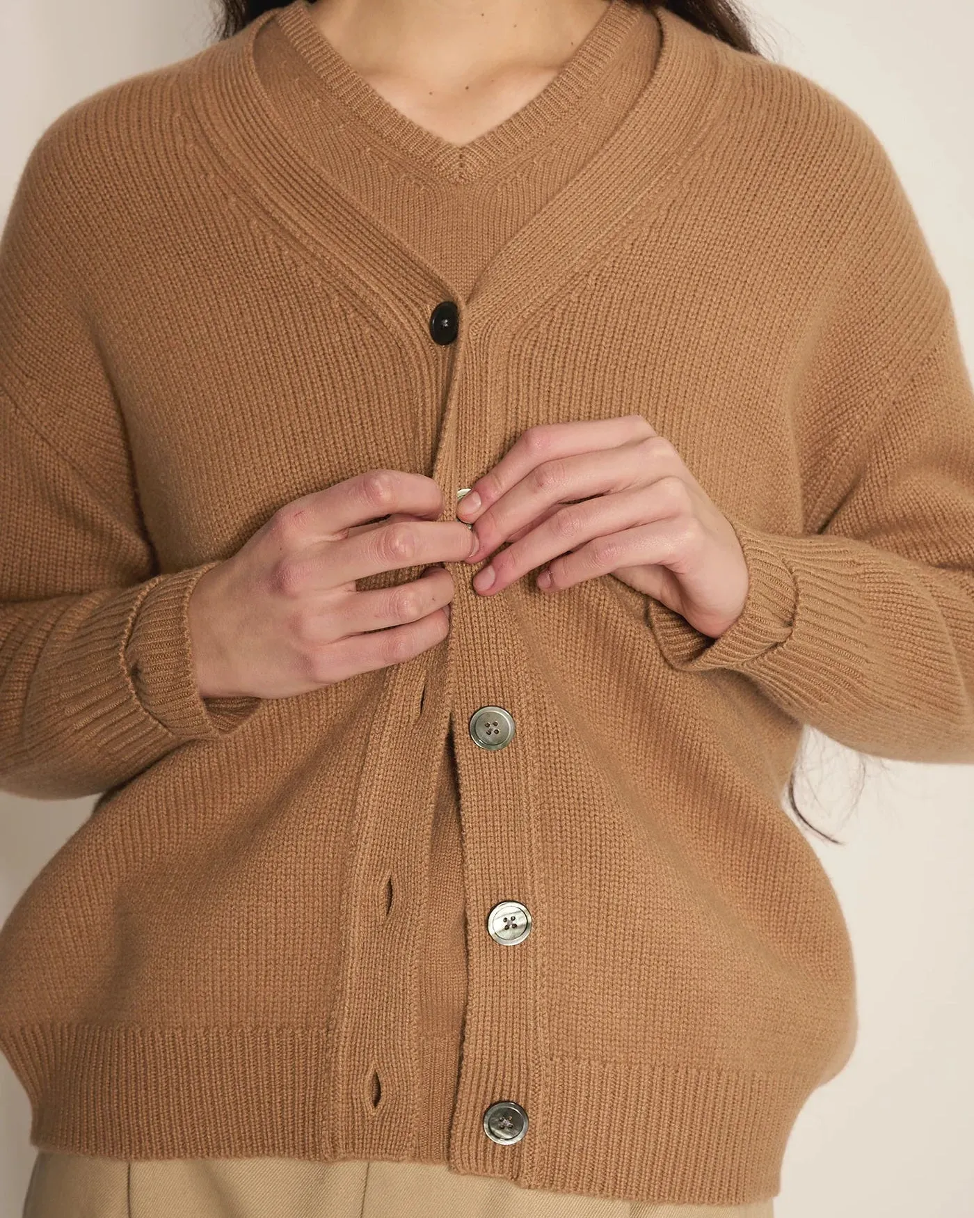Demylee Elirch Cashmere Cardigan Camel