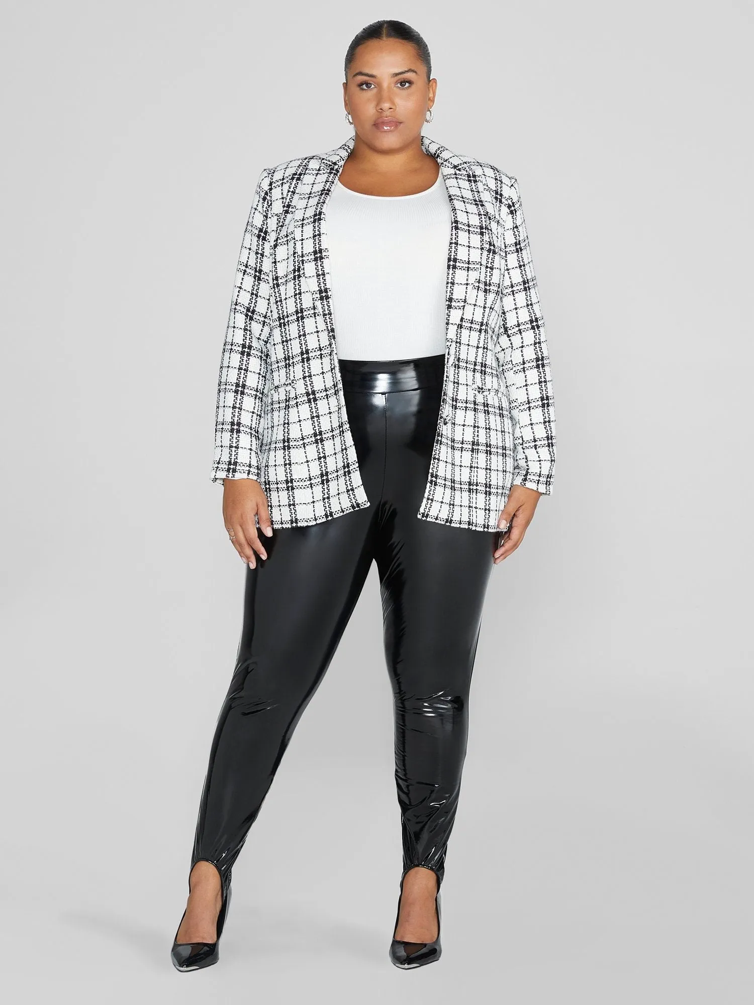 Fashion To Figure - Loren Plaid Blazer