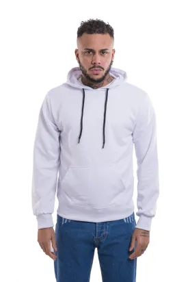 Felpa Uomo Basic Garzata Con Cappuccio Tasca Anteriore Art. Fe115