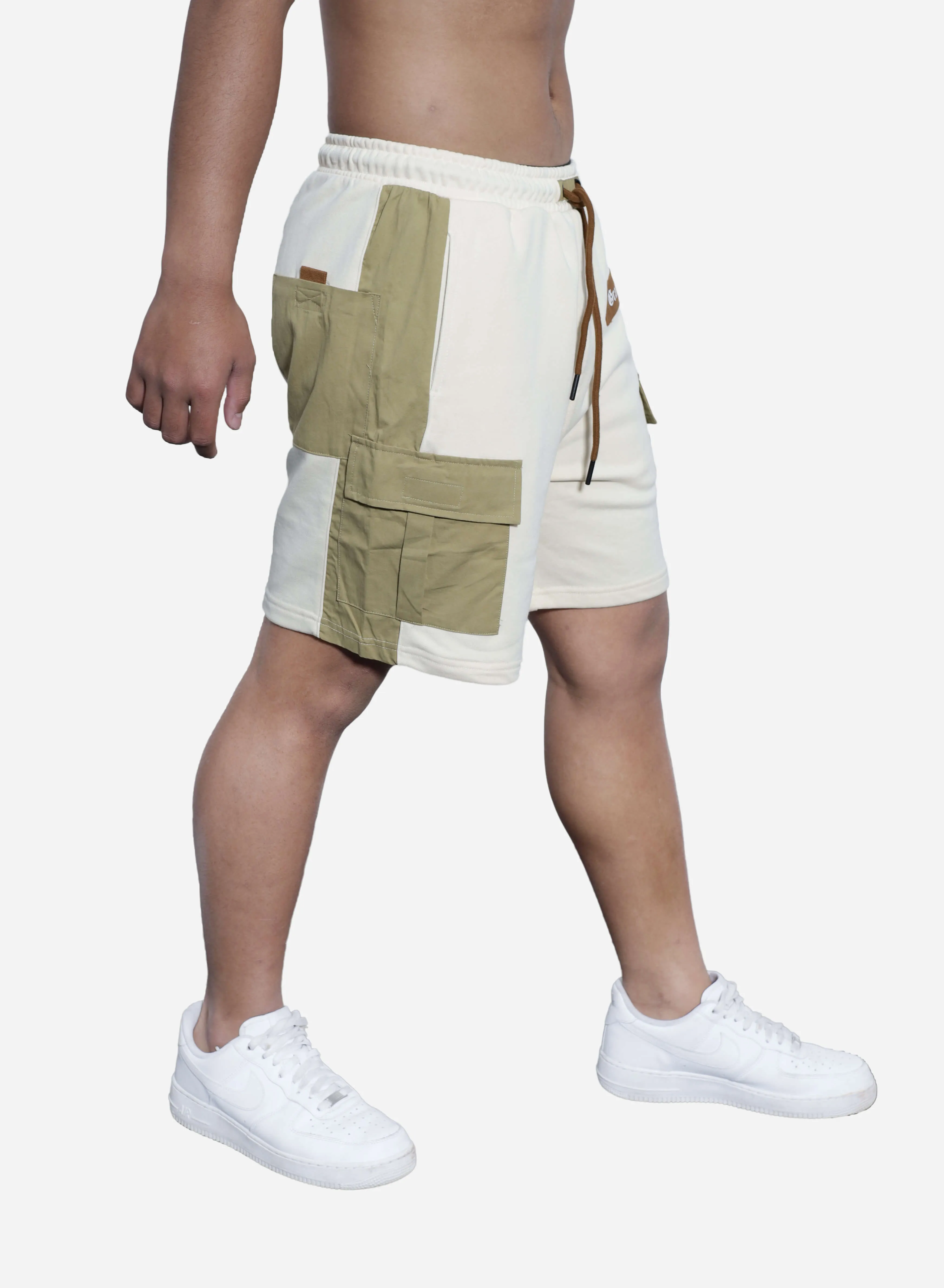 GD Fleece Cargo Shorts Beige