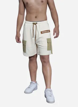 GD Fleece Cargo Shorts Beige