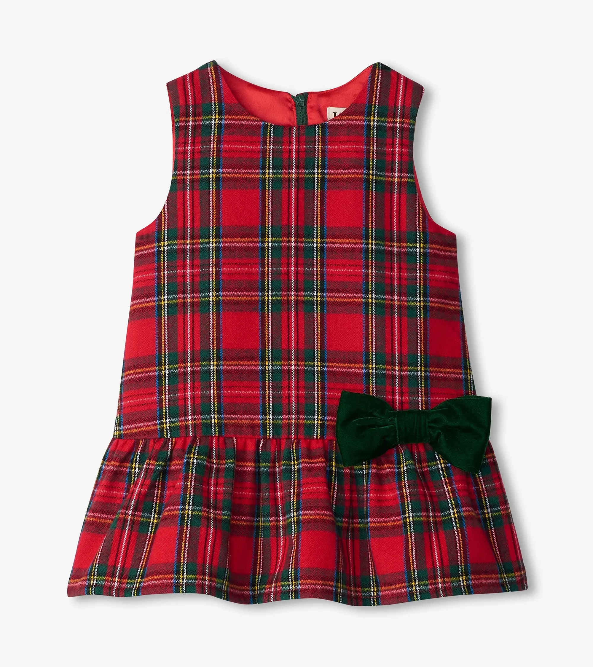 Girls L/S Red Plaid Dress