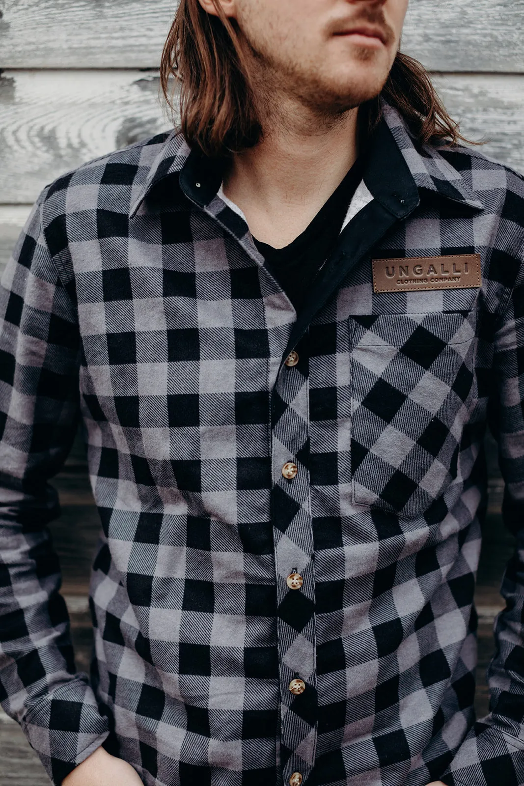 Grey Plaid Ungalli Flannel