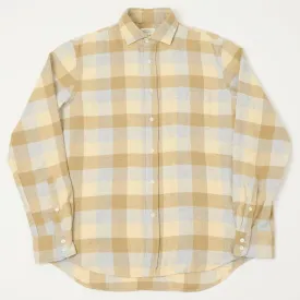 Hartford 'Paul' Check Flannel Shirt - Yellow/Grey