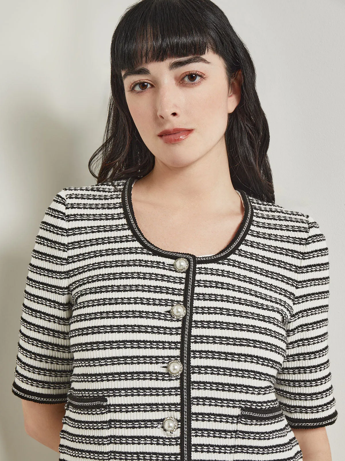 Heritage Fit Chain Trim Jacket - Recycled Knit