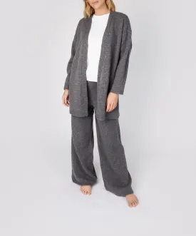Jersey Edge to Edge Cardigan Smoke