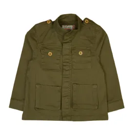 Kids Utility Jacket - Olive Green