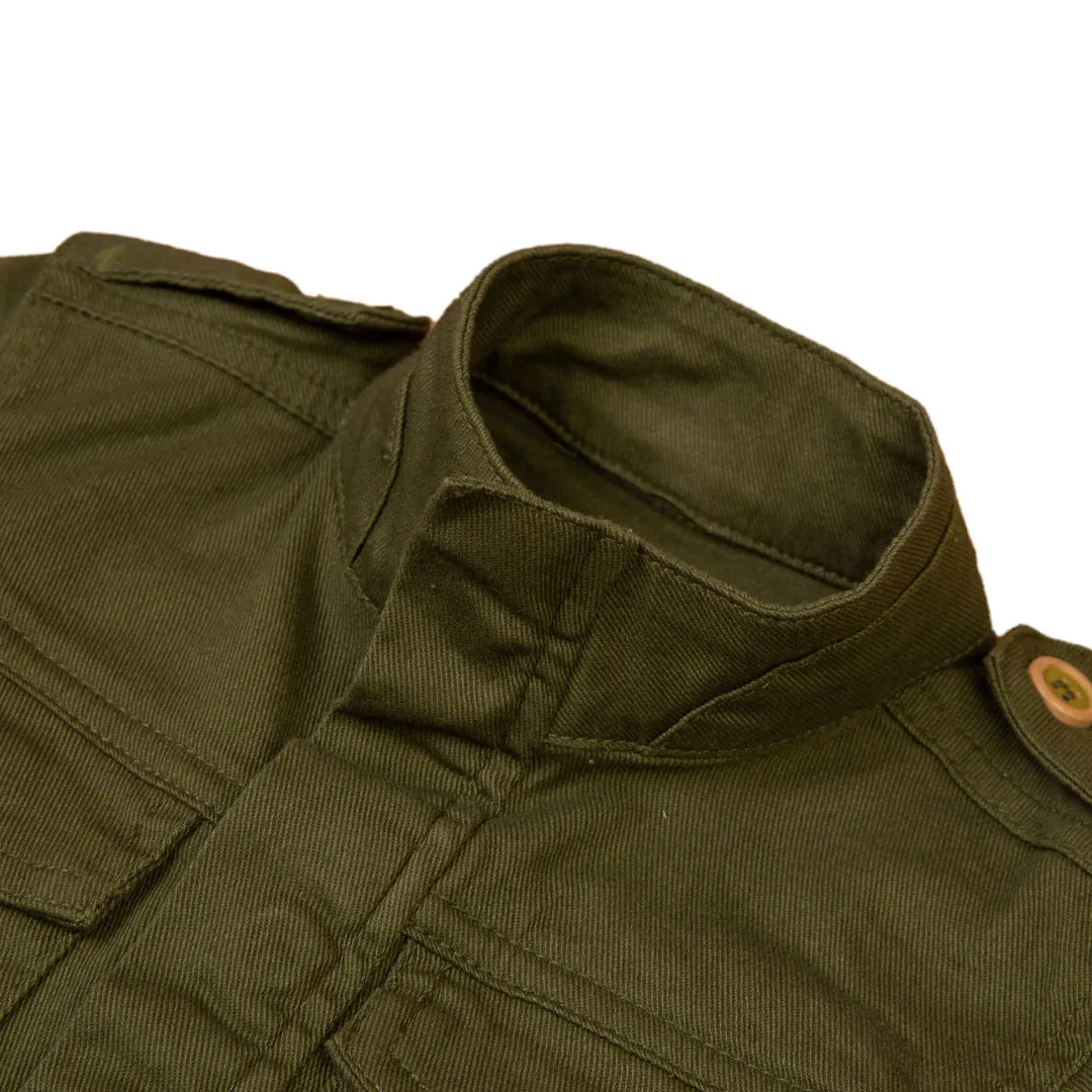 Kids Utility Jacket - Olive Green