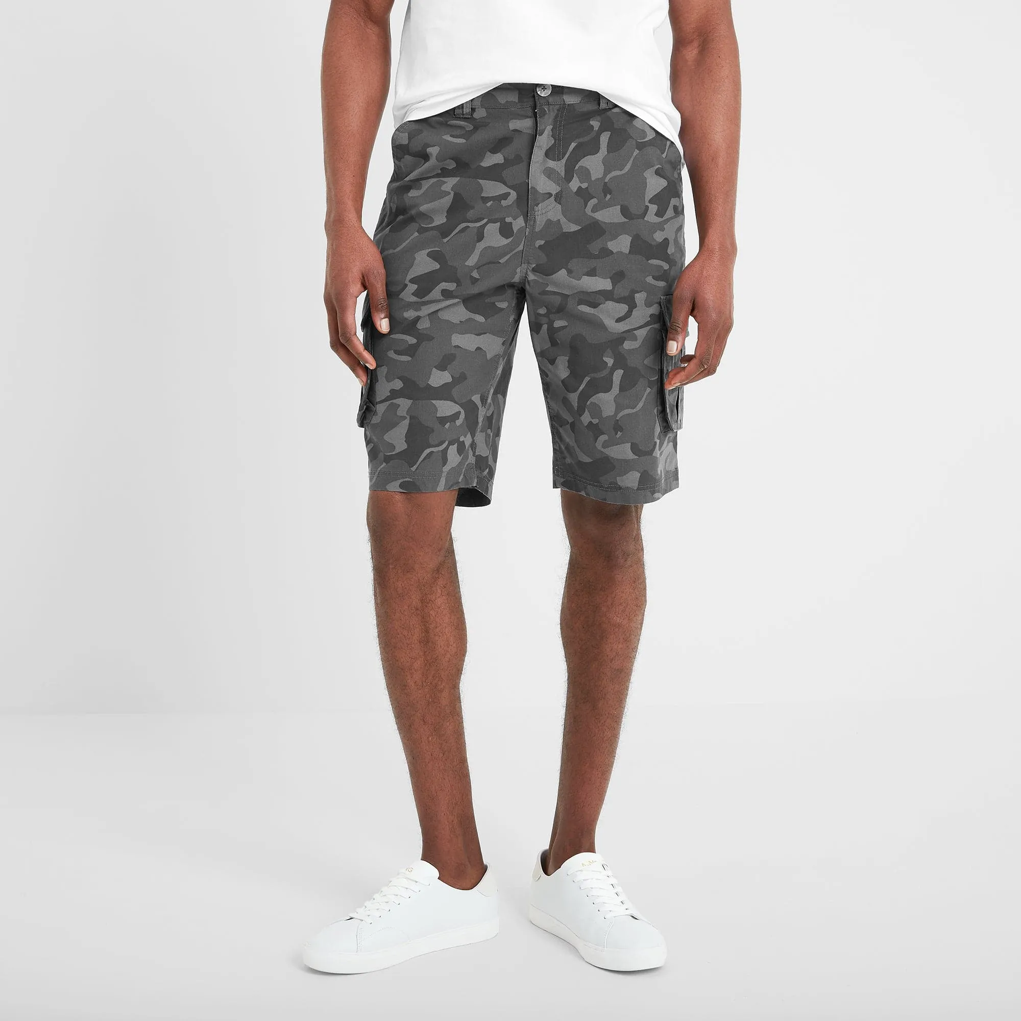 Knight Mens Cargo Shorts - Steel Camo