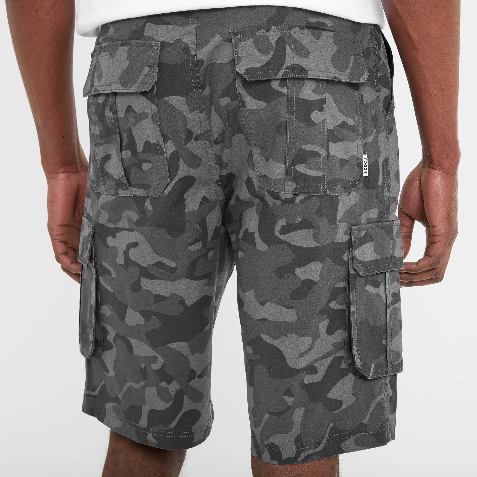 Knight Mens Cargo Shorts - Steel Camo