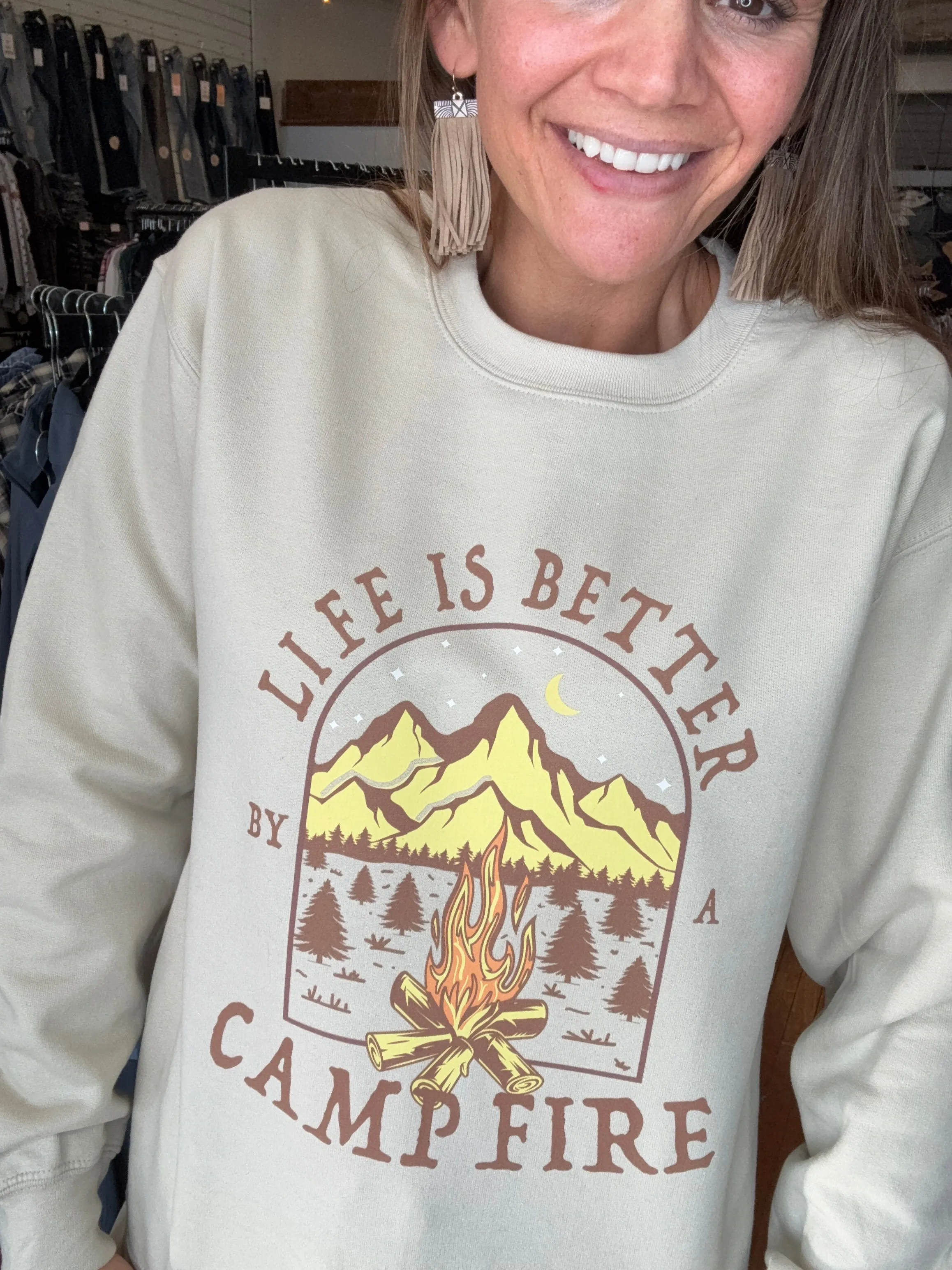 LIFE IS BETTER BY THE CAMPFIRE GRAPHIC