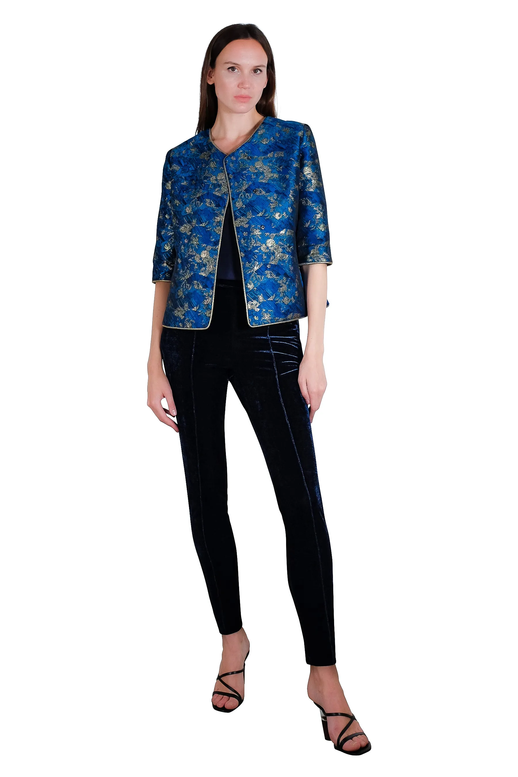 Marisa Metallic Jacquard Jacket
