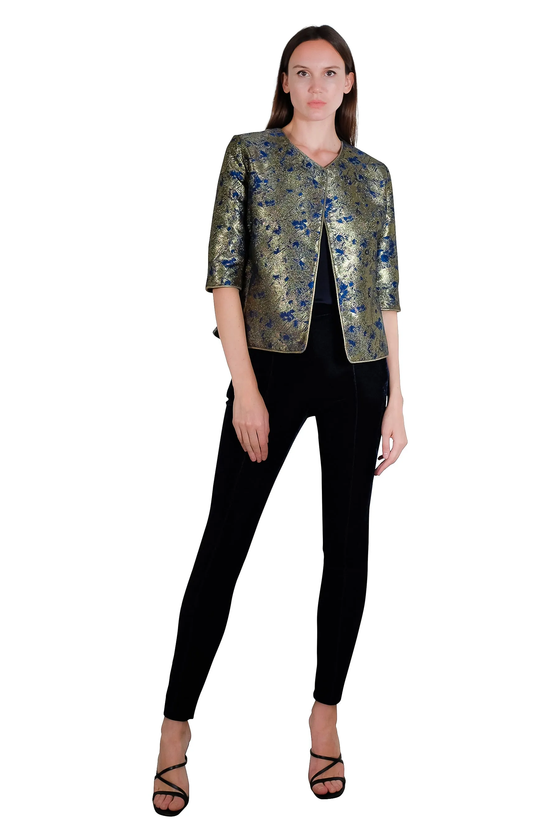 Marisa Metallic Jacquard Jacket