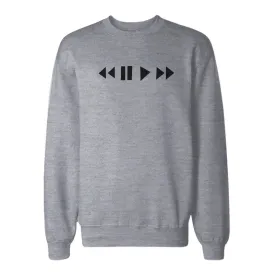 Media Buttons Sweatshirt Back To School Unisex Sweat Shirt