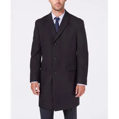 Nautica Mens Classic fit Overcoat Coat 40 S Grey Solid