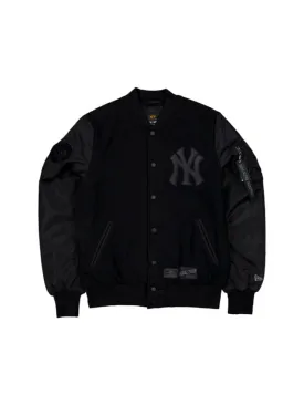 NEW YORK YANKEES X ALPHA X NEW ERA WOOL VARSITY MA-1 BOMBER JACKET