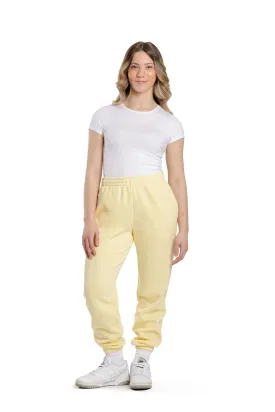 Nova premium fleece relaxed joggers in banana yellow