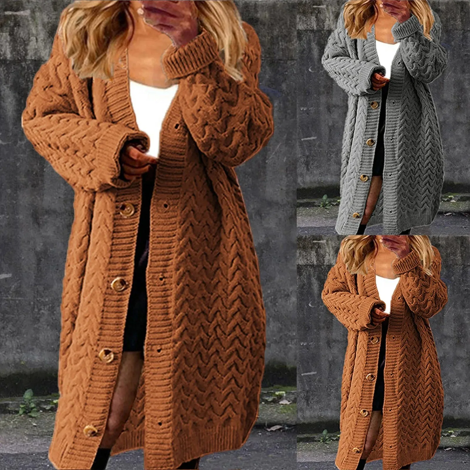 Oversized Long Sleeve Cardigan