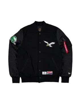 PHILADELPHIA EAGLES X ALPHA X NEW ERA MA-1 BOMBER JACKET