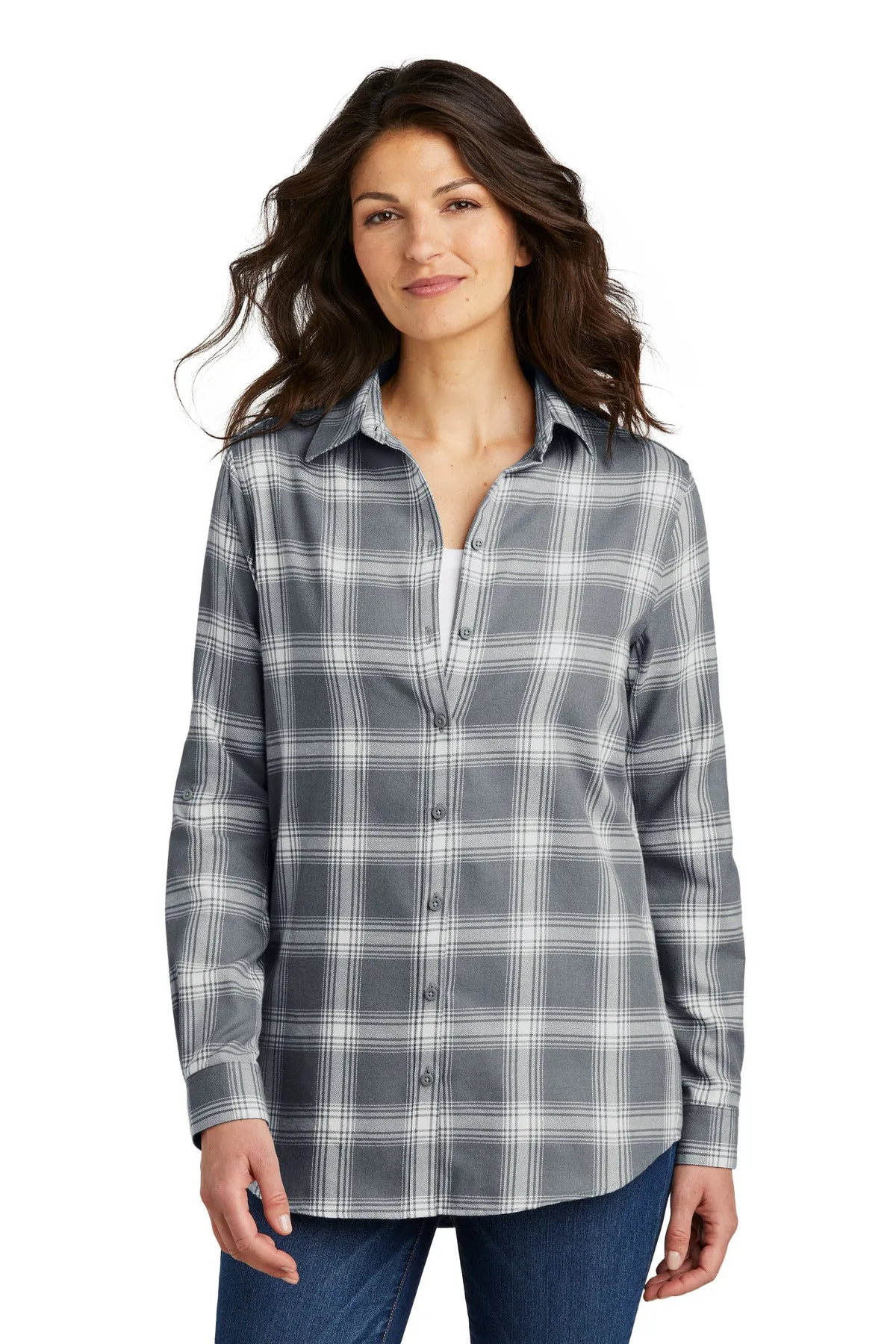 Port Authority Ladies Plaid Flannel Tunic . LW668