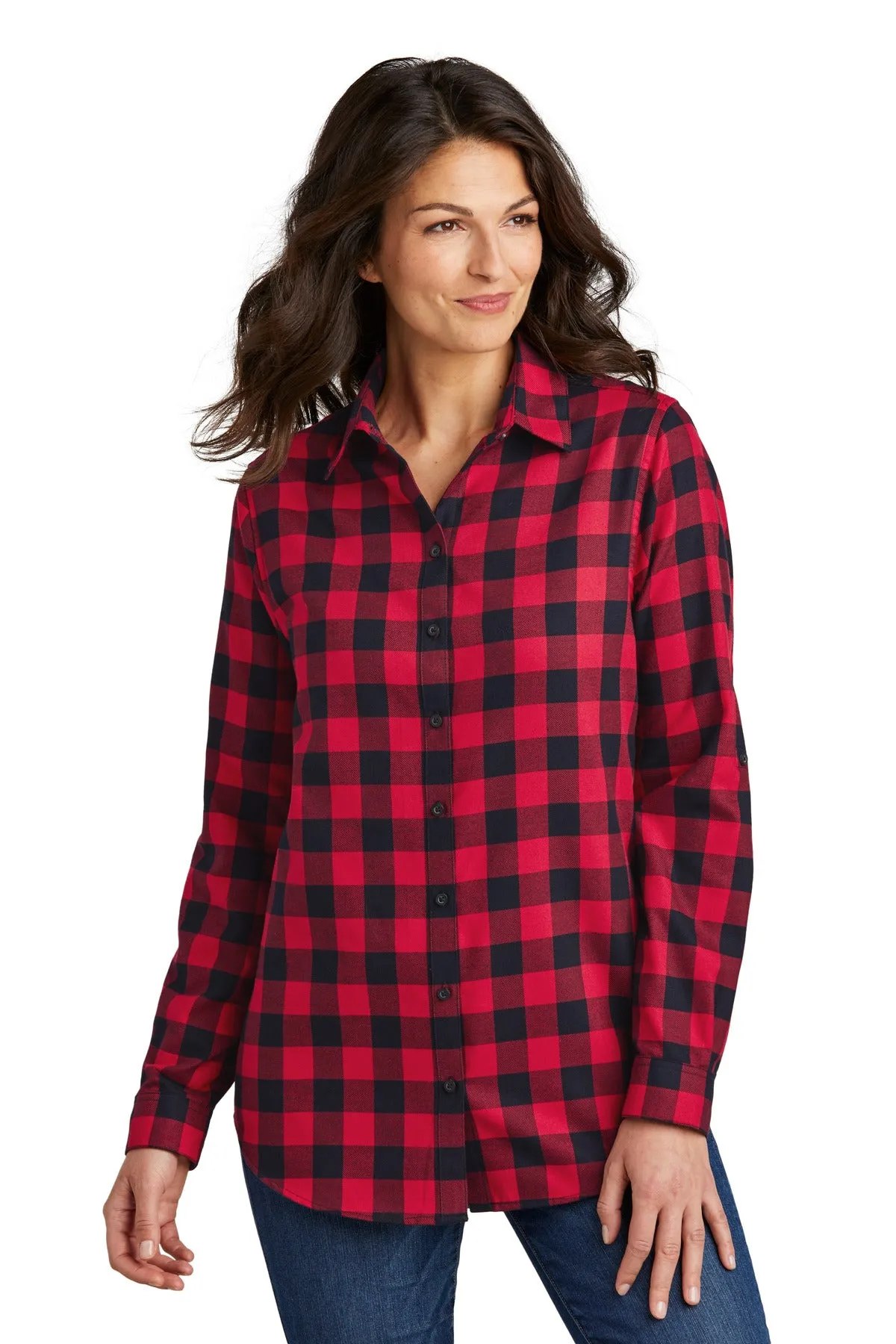Port Authority Ladies Plaid Flannel Tunic . LW668