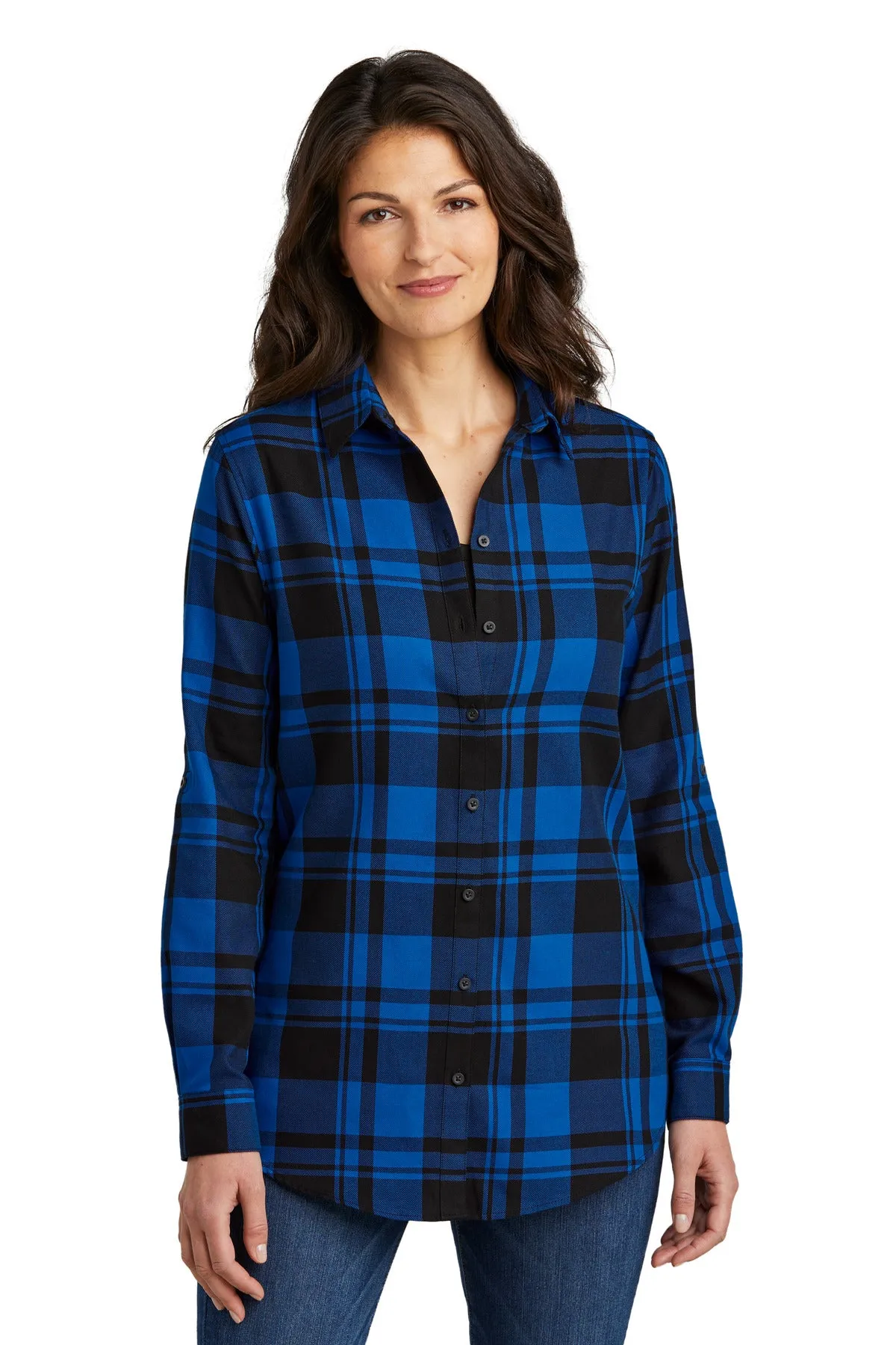 Port Authority Ladies Plaid Flannel Tunic . LW668