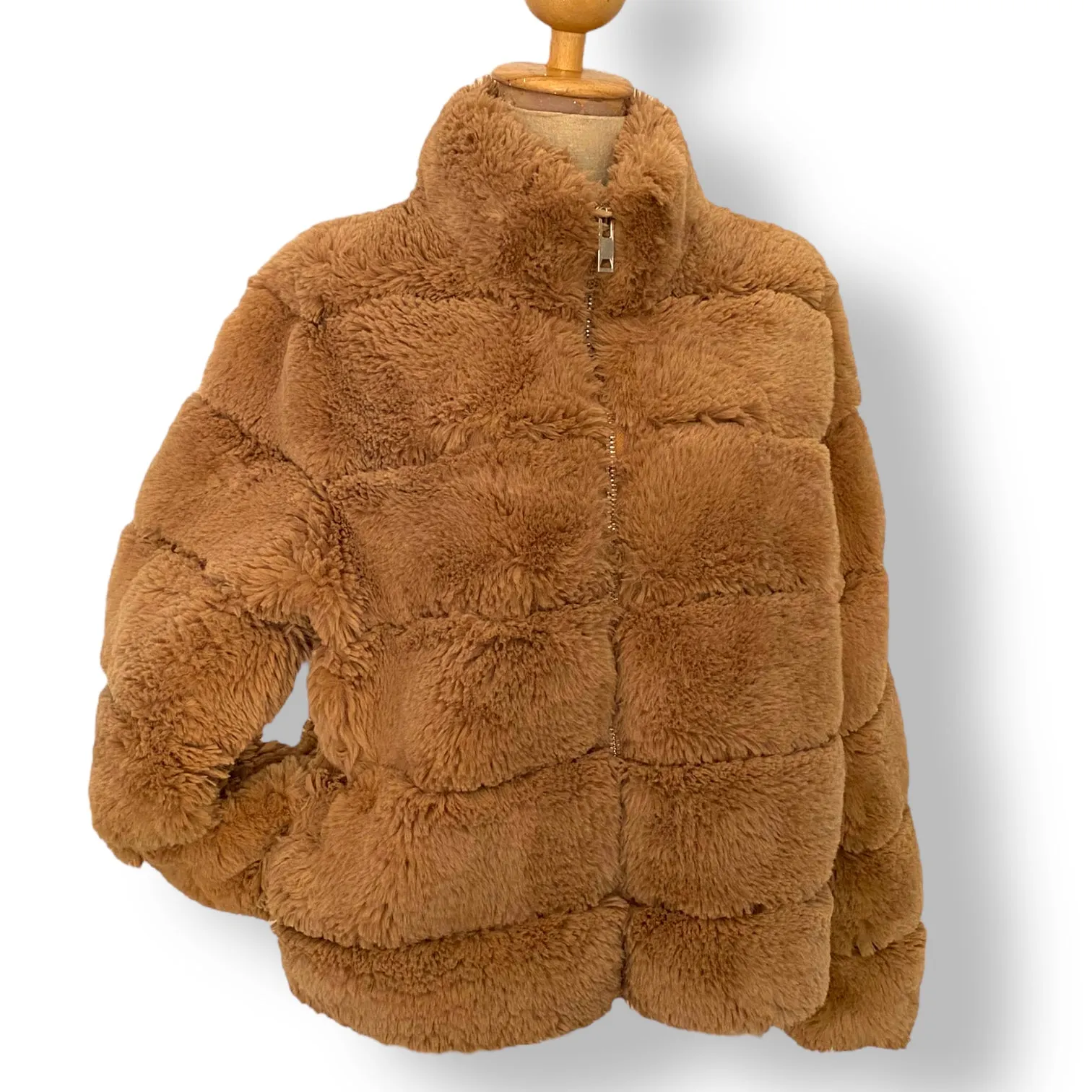 Preloved Soft Caramel Faux Fur Jacket