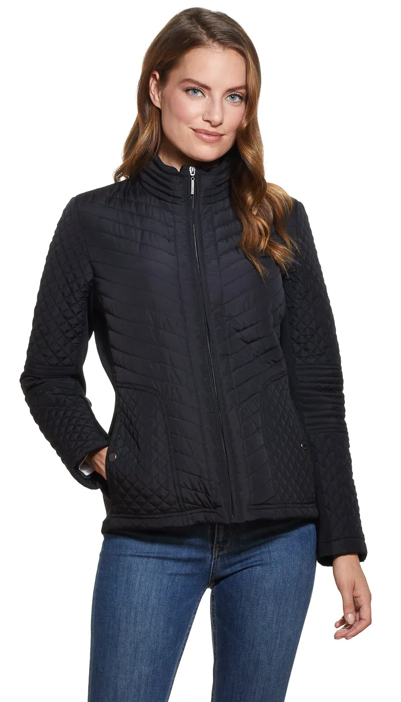 QUILTED JACKET WITH SIDE STRETCH