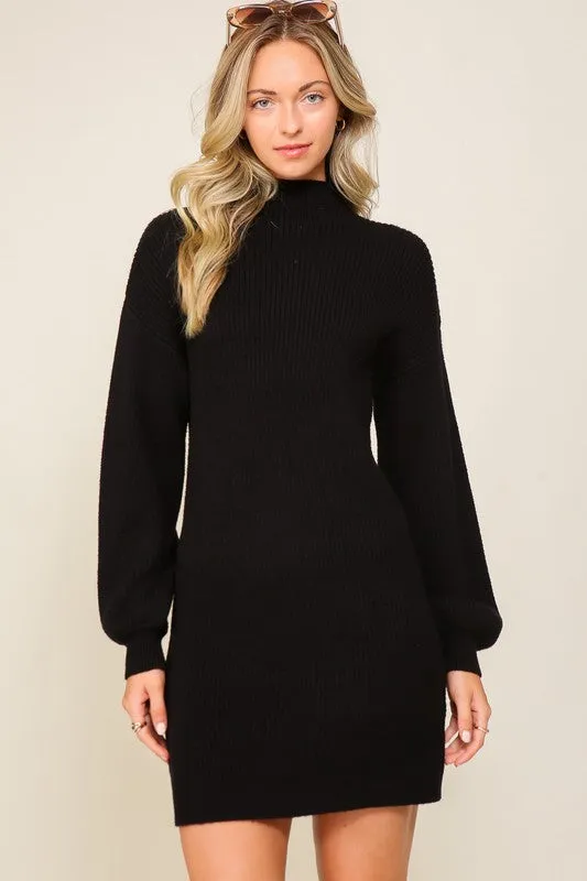 Serena Ribbed Knit Sweater Dress