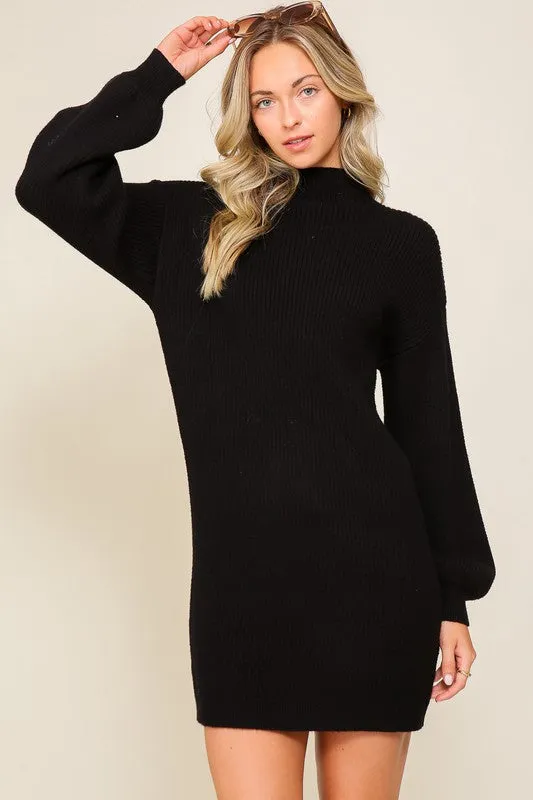 Serena Ribbed Knit Sweater Dress