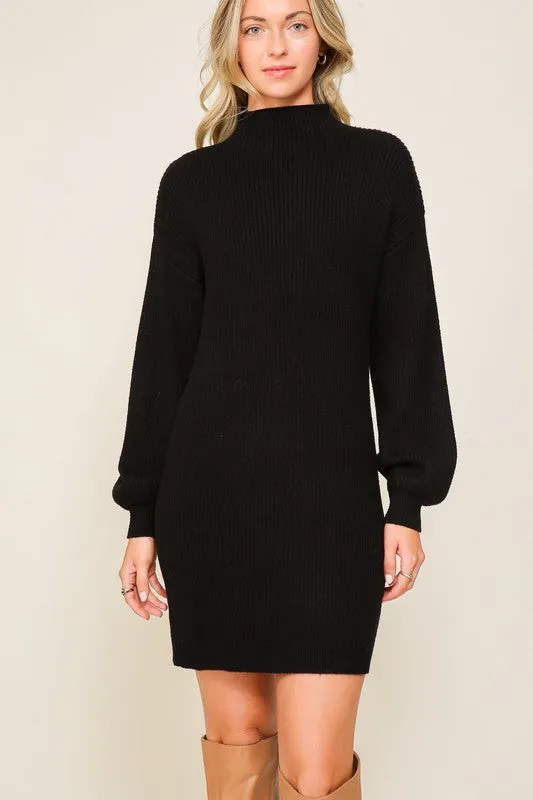 Serena Ribbed Knit Sweater Dress