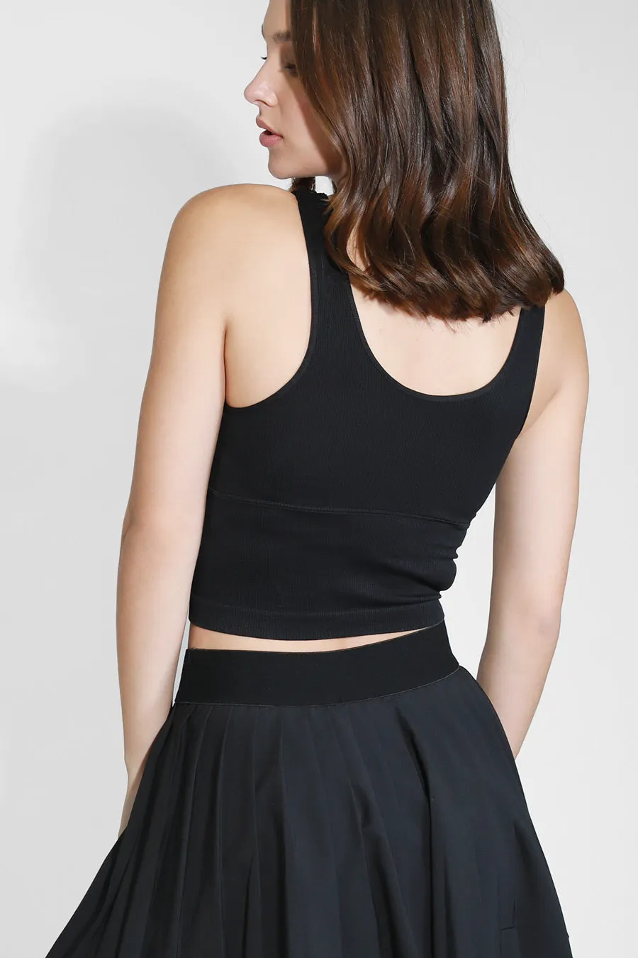 Surplice Ribbed Crop Top