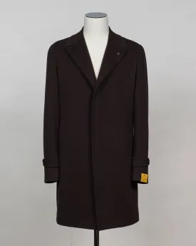 Tagliatore Single Breasted Overcoat / Dark Brown