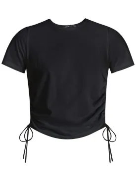Tazi Ruched Tee - Black