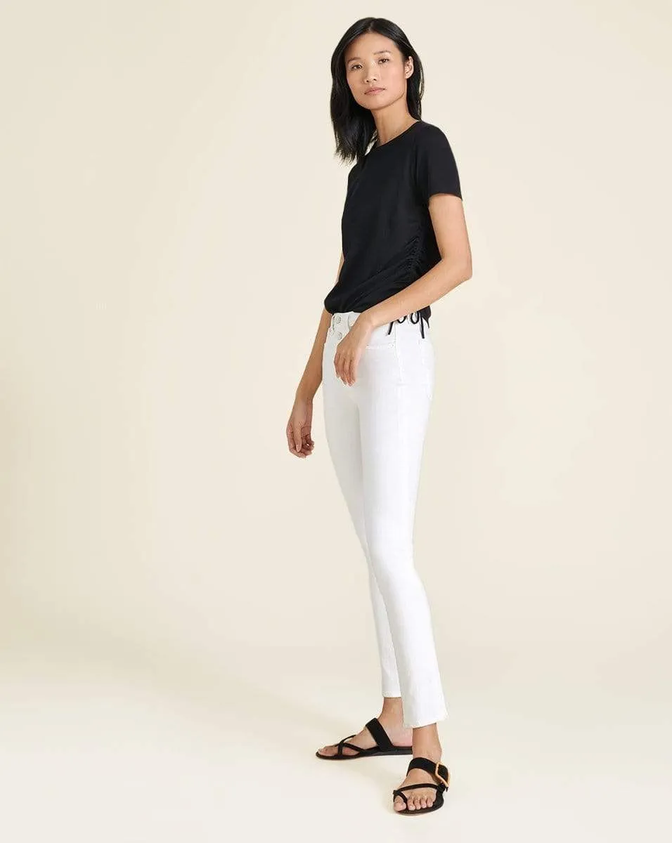 Tazi Ruched Tee - Black