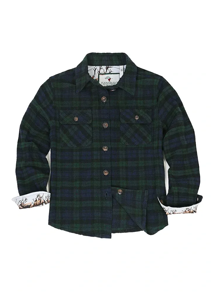 Toddler Wildlife Adventure Flannel Plaid Shirt