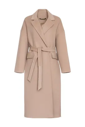 Toscana Leather Accent Cashmere Blend Overcoat